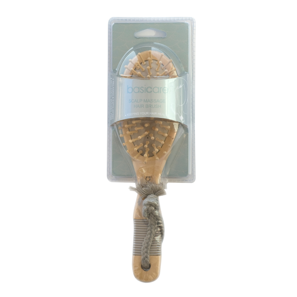 Cepillo Cabello Masajeador De Madera Antiestática Mediano - Image 2